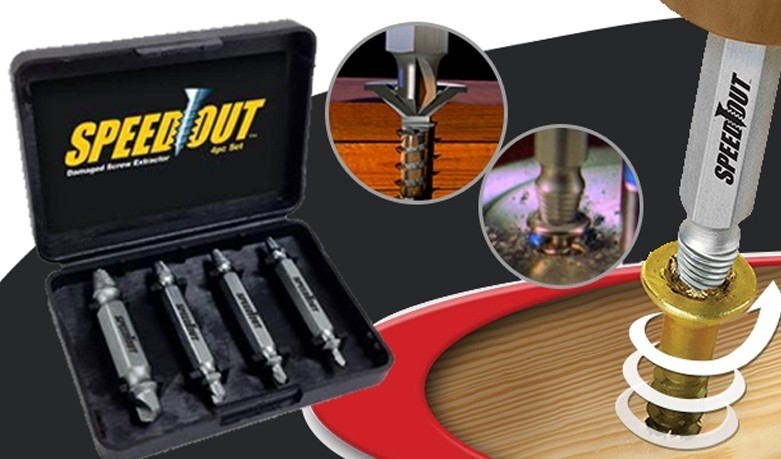 Set extractoare pentru suruburi rupte 4 piese Speed Out