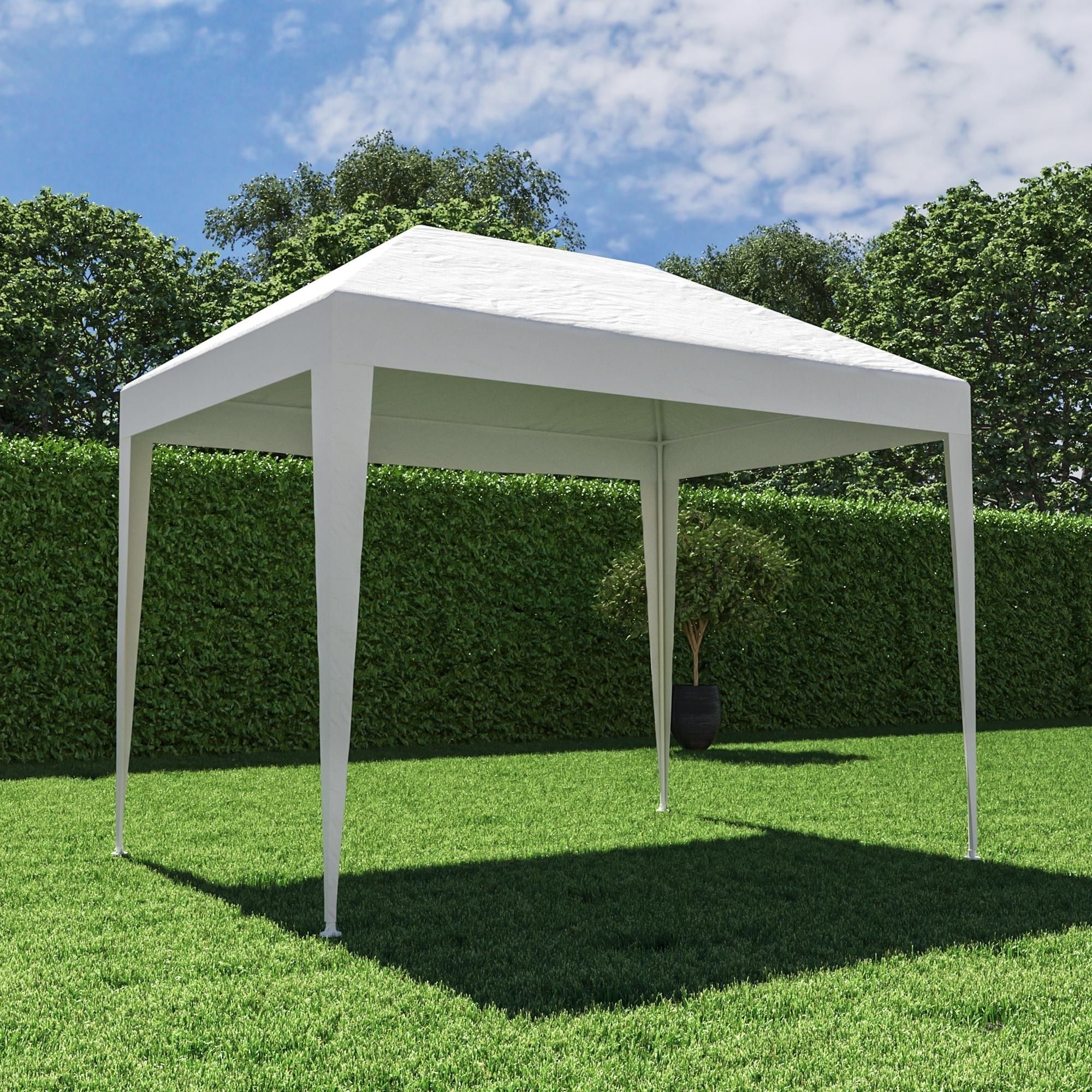 Cort pavilion gradina, expozitii, dreptunghiular, cadru otel, dimensiuni 300x200cm, inaltime 244cm - Lichidare stoc