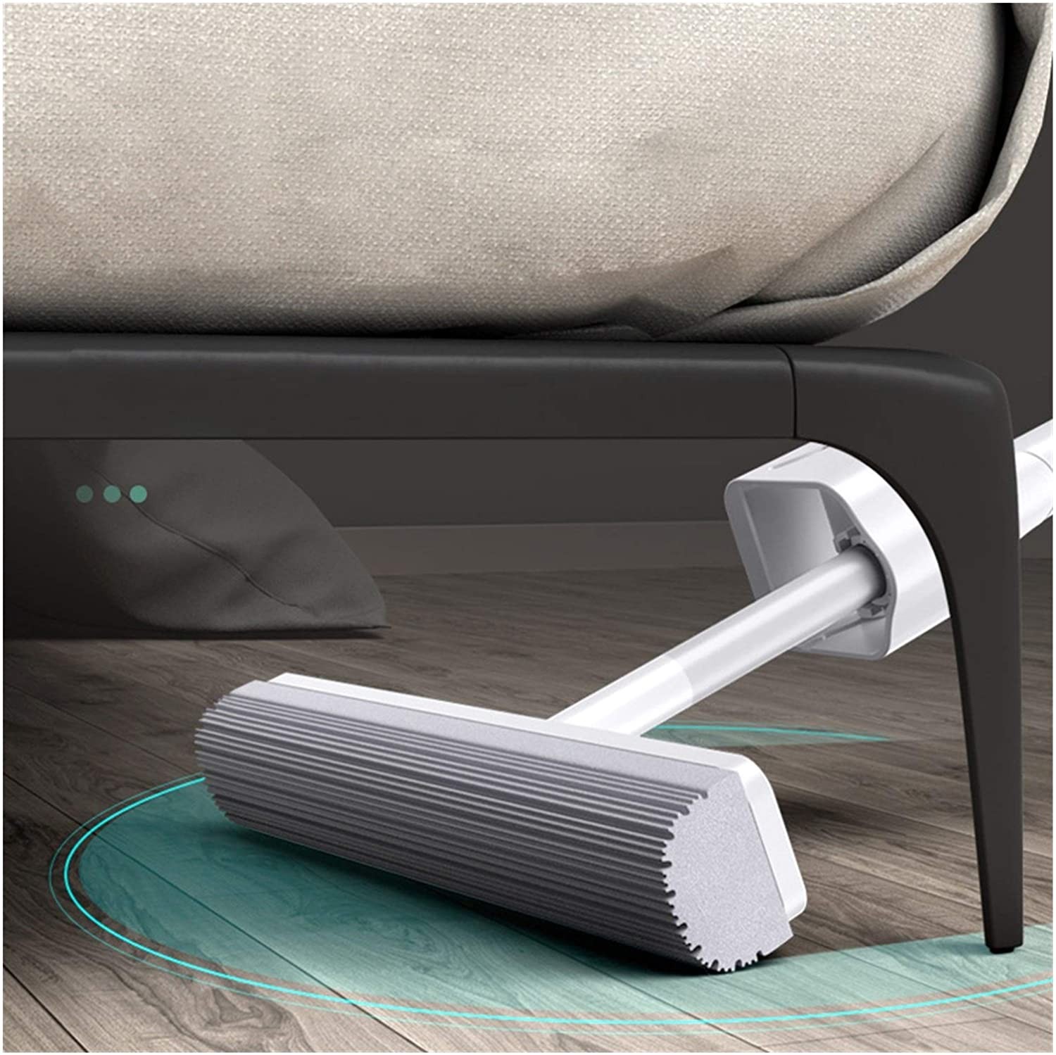 Mop plat cu sistem de stoarcere rapida, perfect pentru spatile inguste