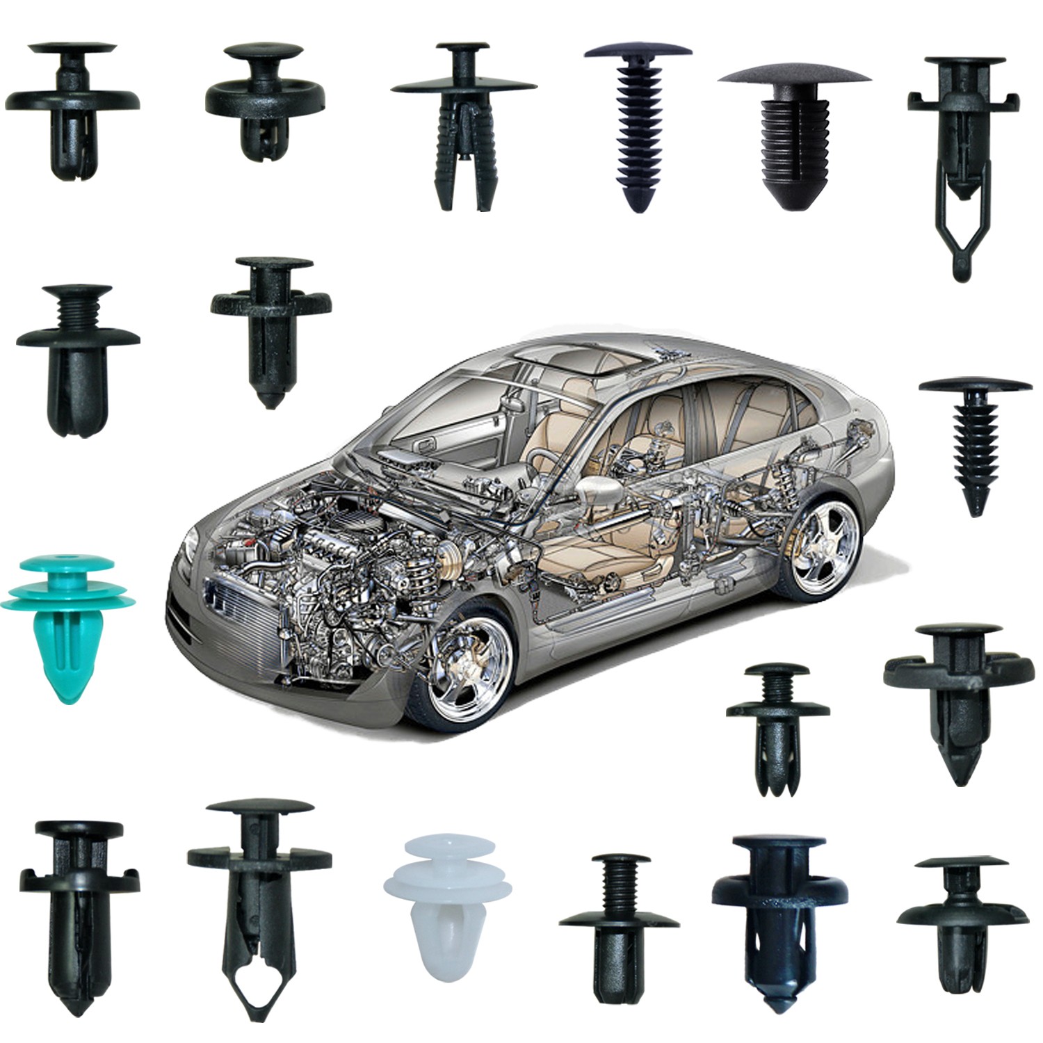 Set clipsuri de plastic cleme auto interior exterior
