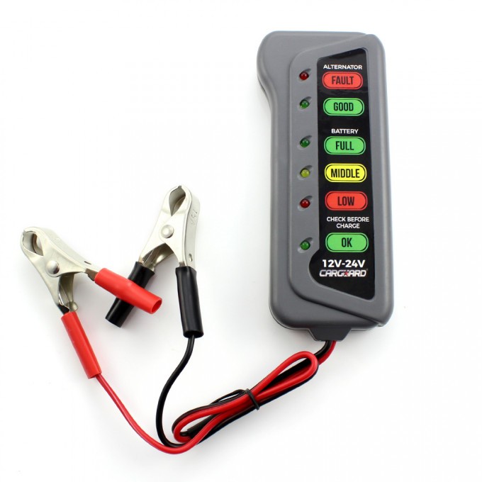 Tester pentru alternator si baterie cu indicator LED, 12V