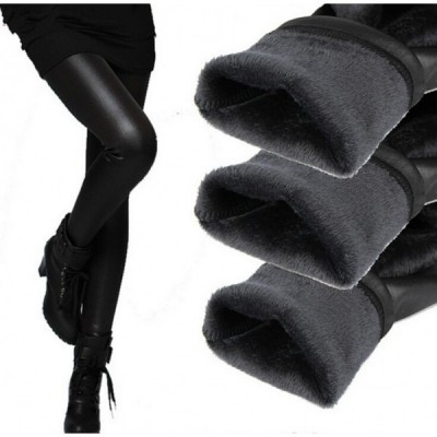 Colanti imblaniti imitatie piele