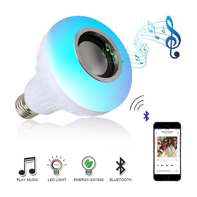 Bec led RGB 2in1 cu Boxa bluetooth