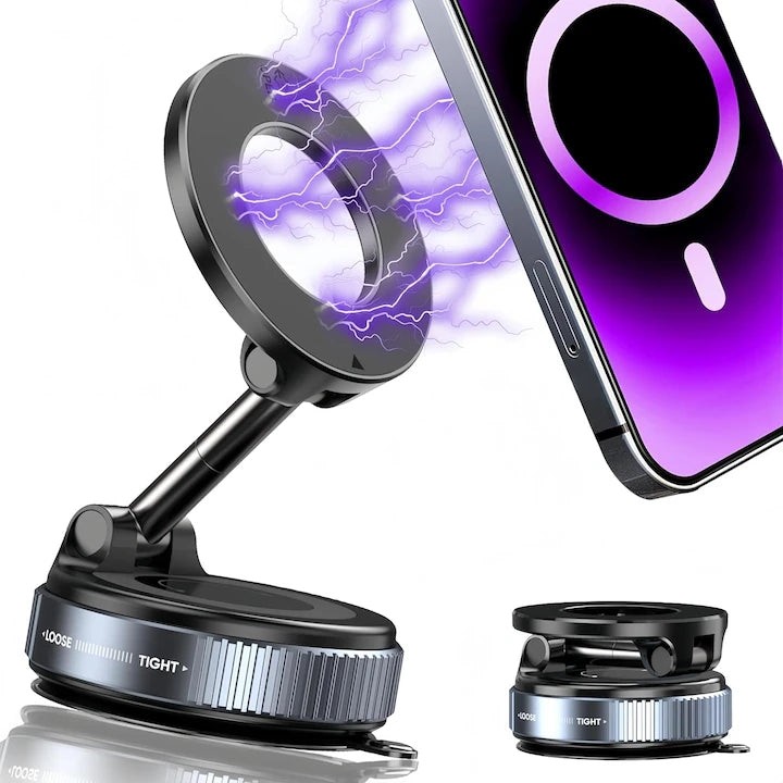 Suport Magnetic Auto Rotativ 360° – Fixare Sigură și Ajustare Rapidă pentru Smartphone-uri