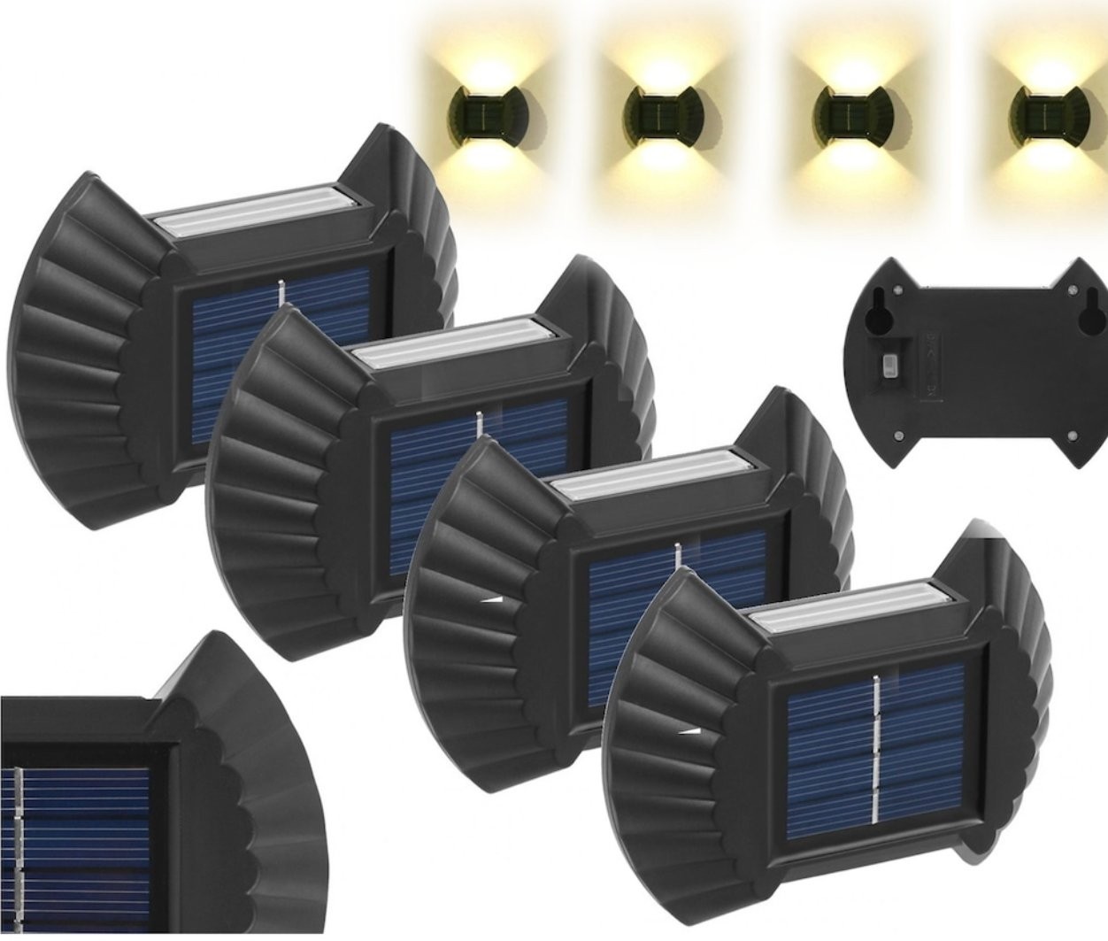 Set 4 lampi solare LED, IP65 75x100 