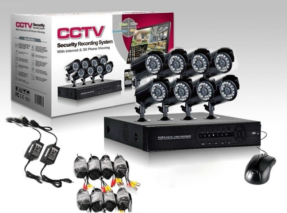 Kit Complet Pentru Supraveghere, 8 Camere Interior/Exterior