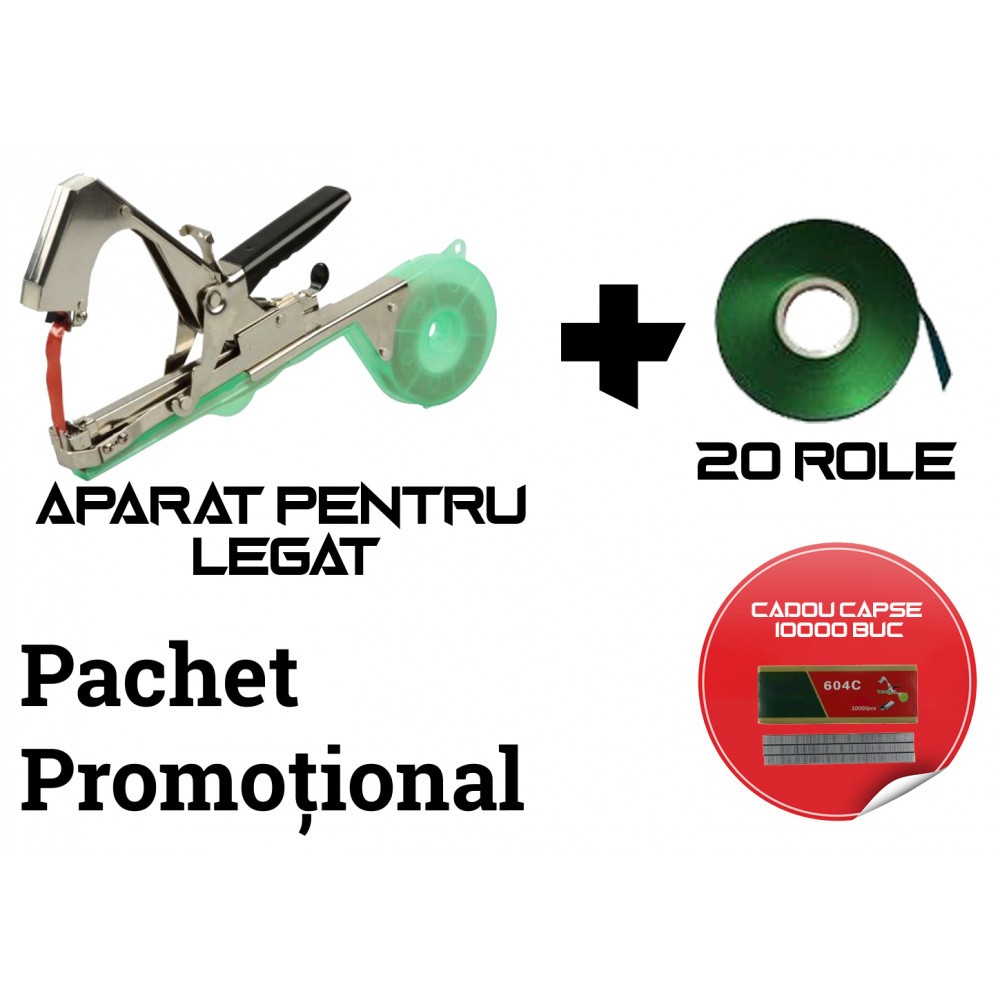 Oferta Promotionala Dispozitiv pentru legat plante si vita de vie + 20 de role + 10.000 capse CADOU