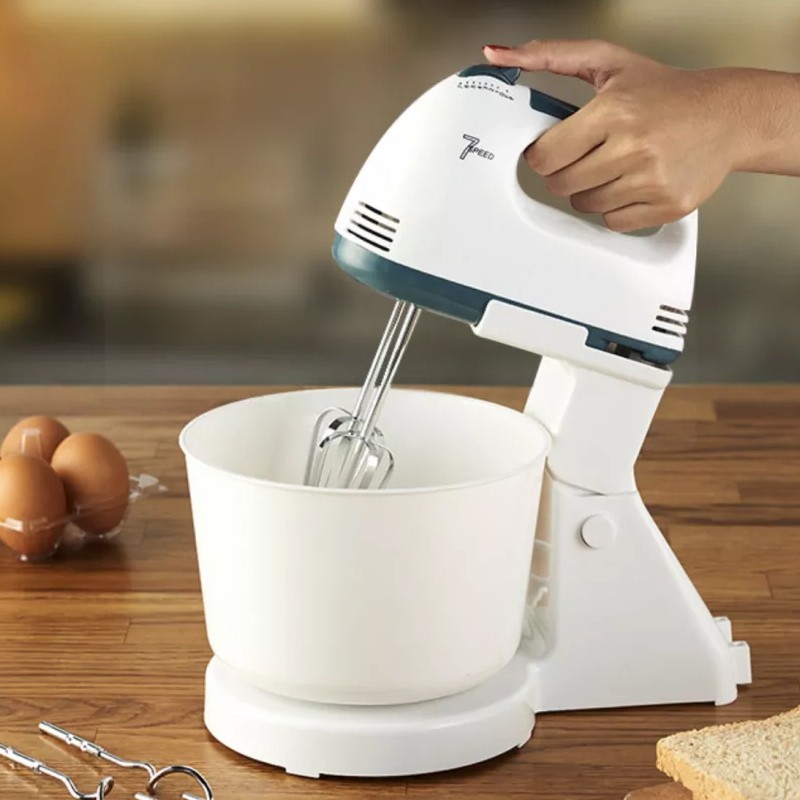  Mixer cu bol, 7 viteze si 4 accesori incluse
