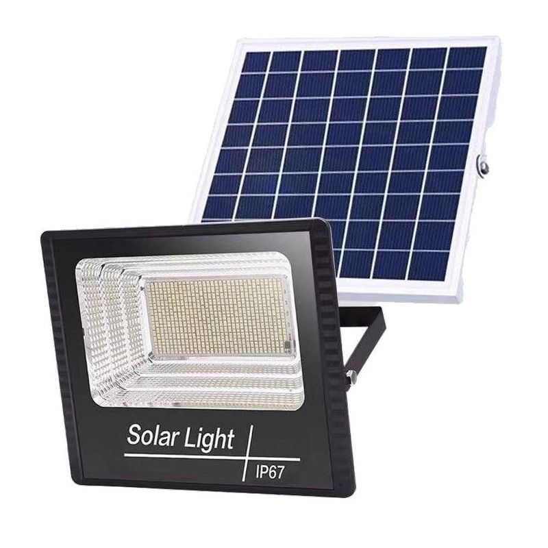 Proiector solar exterior 200W, 248 LED SMD, IP67, cu senzor și telecomandă 