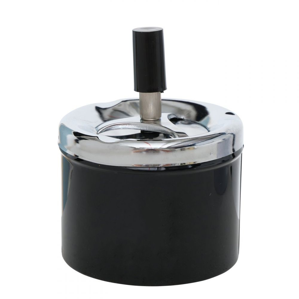 Scrumiera mare inox cu buton 