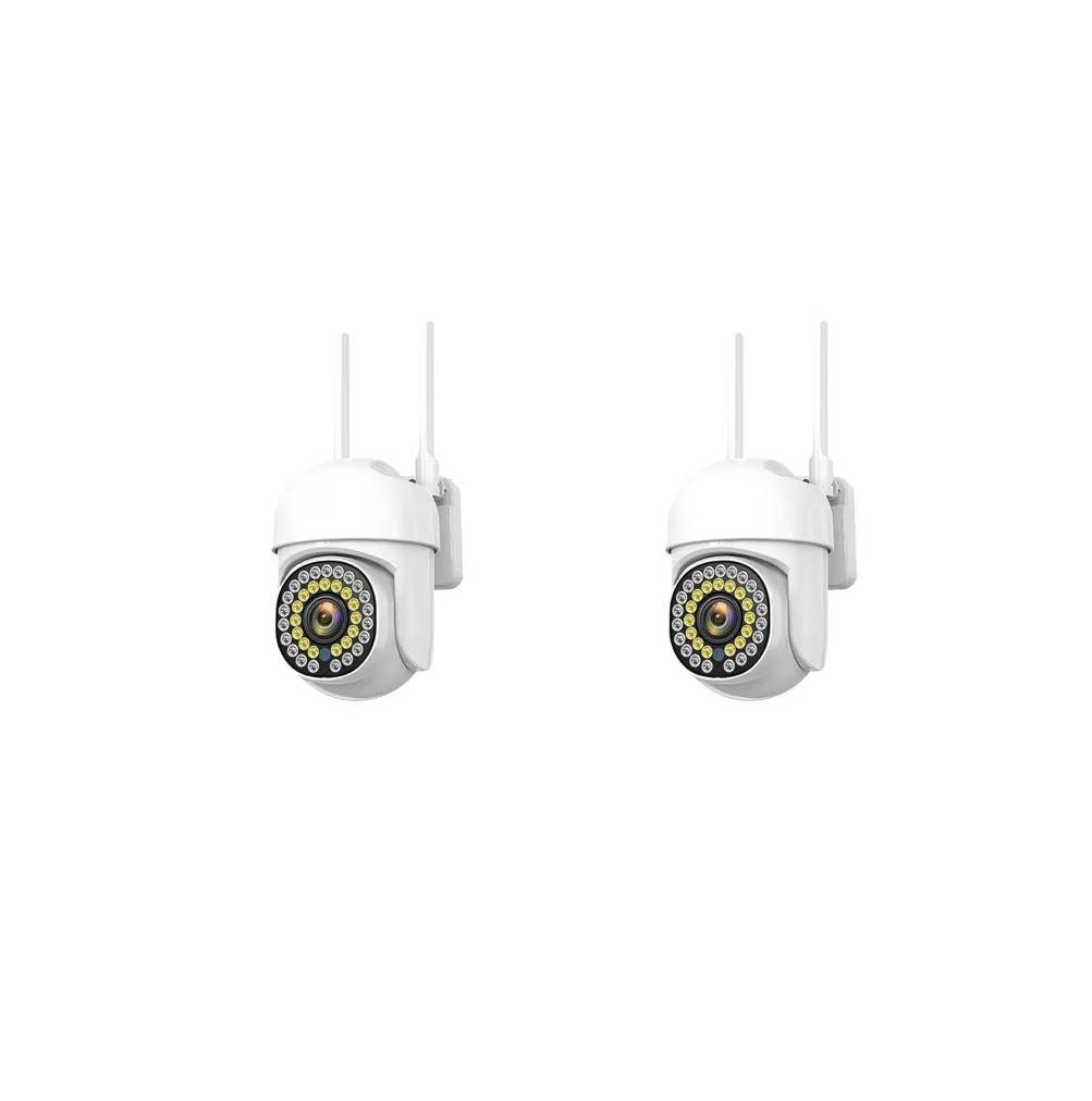 Set 2 camere de supraveghere Wi-Fi Full HD, detecție umană, rotație 360° rapida din aplicatie, vedere color pe timp de noapte, Garantie 36 luni 