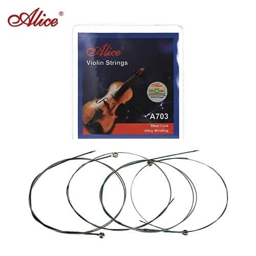 Set 4 Corzi metalice pentru vioara Alice A703