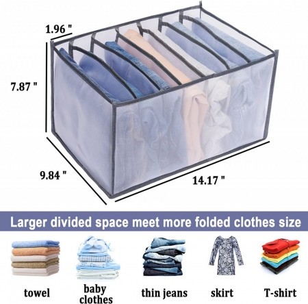 Set de 2 organizatoare pliabile pentru haine, pantaloni 