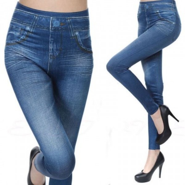 Set 2 perechi colanti tip jeans imblaniti STOC LIMITAT