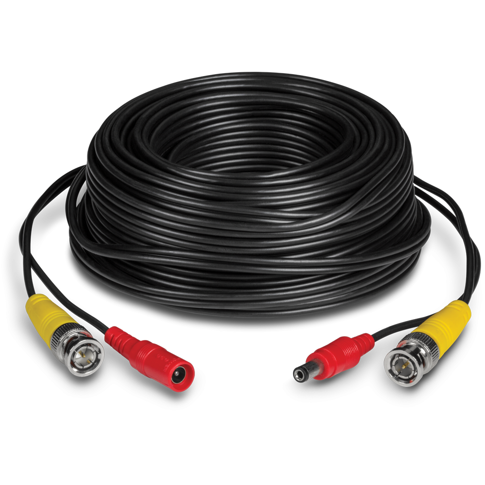 Cablu video AKU, sertizat, coaxial cu alimentare, BNC+DC pentru camere supraveghere CCTV, 15 metri