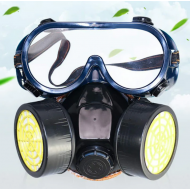 Ochelari de protectie si masca dubla cu 2 filtre de carbon