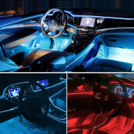 Banda LED auto decorativa pentru interiorul masinii, cu dimensiunea de 3 metri
