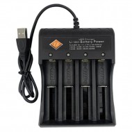 Încărcător acumulatori YH-18650-4, 3.7V, 4 porturi