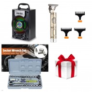 Oferta Promo - Boxa Portabila Bluetooth Radio si Mp3 - Trusa chei tubulare si biti cu surubelnita clicket - Aparat tuns cu acumulator si 4 moduri ajustare - Cadou