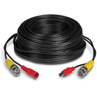 Cablu video AKU, sertizat, coaxial cu alimentare, BNC+DC pentru camere supraveghere CCTV, 15 metri