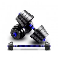 Set 2in1 Homefit - gantere si haltera cu greutati interschimbabile reglabile 20kg