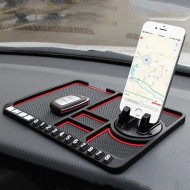 Suport auto aderent, 4in1 cu afisare numar telefon si organizator obiecte pentru bord