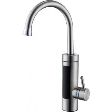 Robinet electric încălzitor instant, 230V, inox, cu LED și rotație 360°