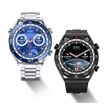 Ceas Smart Watch SK4 pentru barbati, display 1.5 Inch HD, functie Bluetooth, NFC, IP68 Waterproof cu 2 curele