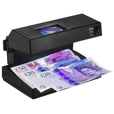 Detector UV cu lupa pentru bancnote, valuta - Tester autenticitate bani, documente