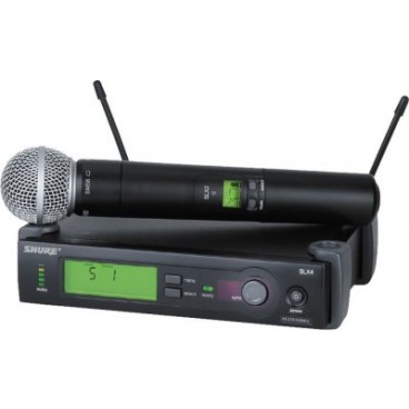 Set microfon si receiver wireless Shure SLX 2/Beta 58 A Cu Statie SLX 4
