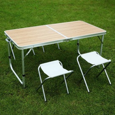 Set pentru camping, masa pliabila cu scaune optional
