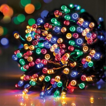 Instalație de Crăciun Liniară 35 m – 500 LED-uri Multicolore, 8 Jocuri de Lumini, Interior/Exterior, Programator Inclus