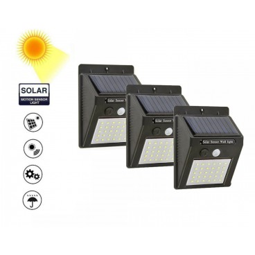 Oferta 2+1 Gratis Lampa LED cu incarcare solara si senzor de miscare
