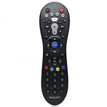 Telecomanda universala 4 in 1 Philips, 46 taste, 1 x LED, distanta operare 10 m, Negru