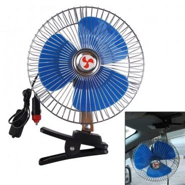 Ventilator auto 12v oscilant cu rama metalica 