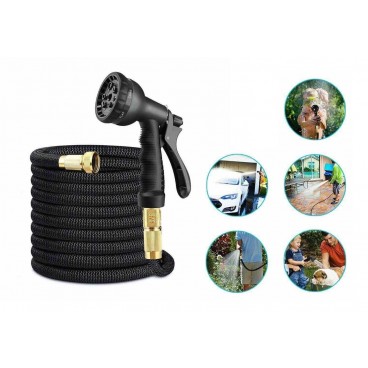 Furtun extensibil, 22.5 / 30 metri, racord metalic, Pistol de stropit inclus XHose Pro
